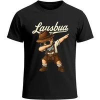 MoonWorks Print-Shirt Herren T-Shirt für das Oktoberfest Lausbua Trachten Dabbing Fun-Shirt mit Print