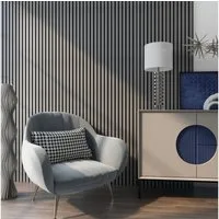 neu.holz 3D Wandpaneel, (Set, 16-tlg) »Vang« Akustik Wandpaneel Eiche, grau 11,52m²