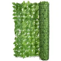 Spetebo Balkonsichtschutz Sichtschutzhecke Blätterwand - 300 x 100 cm (Packung, 1-St., Sichtschutz in Blätter-Optik) Sicht- und Windschutz Matte ca. 300 x 100 cm