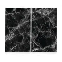 Zeller Present Schneide- und Abdeckplatte 2-tlg. Glas-Herdabdeck-/Schneideplatten-Set Herdabdeckung, ESG-Sicherheitsglas