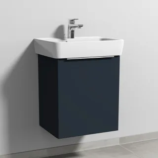Sanipa 3way Waschtischunterbau zu Geberit Renova Plan Waschtisch mit 1 Tür, Marine-Matt UP8731R