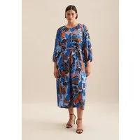 seidensticker Sommerkleid Schwarze Rose 3/4 Rundhals Floral