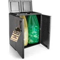 BigDean Mülltrennsystem Schrank Recycling System auch für Gelben Sack Made in Italy, Leichte Montage, Robust, übersichtlich mülltrennung