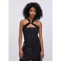 Liu Jo Neckholdertop - Top Damen - Jerseytop - schwarzes Neckholder-Top - elegant