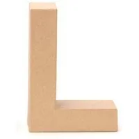 Glorex Deko-Buchstaben Glorex Papp-Buchstabe L 17,5 x 5,5 cm
