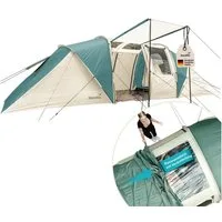 Skandika Kuppelzelt Kalmar 6, Familienzelt mit Panorama-Dachfenster, Personen: 6, Einlegeboden, Festivalzelt, 3000mm Wassersäule, Camping, wetterfest