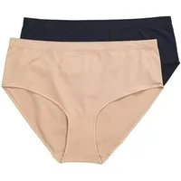 Ulla Popken Slip Midislips 2er-Pack nahtlos