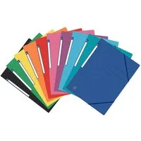 OXFORD Fächermappe Eckspannmappe TOP FILE+ - A4 390 g/qm Karton Gummizug sortiert klassis