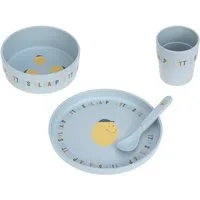 LÄSSIG Kindergeschirr-Set Happy Fruits, Lemon (4-tlg), 1 Personen, Polypropylen, Zellulose