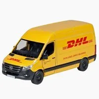 goki Spielzeug-Auto Mercedes Benz Sprinter DHL, (packung, 1-tlg., spar set), mit Rückzugmotor