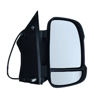 Aussenspiegel manuell mit Spiegelglas Konvex Weiss Beheizt RECHTS 2-PINS für Fiat Ducato Citroen Jumper Peugeot Boxer 2006-