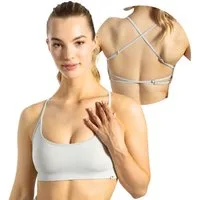 Smilodox Sport-BH Sena, Shaped Fit Top, offener Rücken, überkreuzte Träger Push Up BH, atmungsaktives Material, leichtes Training Freizeit