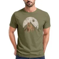 Neverless Print-Shirt Herren T-Shirt Berge Wandern Outdoor Grafikshirt Naturmotiv mit Print