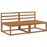 vidaXL Sofaelement 2 Stück Outdoor Mittelsofa Natur 158 x 83 x 73 cm (2 St)