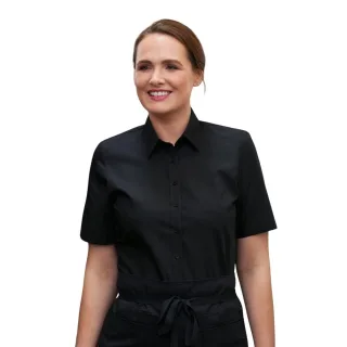 Brook Taverner - "Eos" Bluse für Damen kurzärmlig (Schwarz)