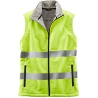Terrax Workwear Warnweste 30320 Herren Warnschutzweste Arbeitsweste Softshell mit Fleece-Innenseite