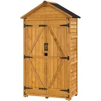 MCombo Gerätehaus MCombo Gartenschrank Werkzeugschrank 1000, Outdoor-Schrank Gartenbox, Satteldach, Holz,48 X 90 X 178 cm