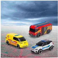 Dickie Toys Spielzeug-Auto Spielfahrzeug Polizei, Feuerwahr, Krankenwagen SOS Team Set 203712028