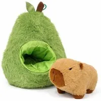 soma Kuscheltier Capybara Kuscheltier braun Figur Plüsch 33 cm Plüsch Capybara Avocado (Set, 1-St., Geschenk-Set), Weiches Capybara Plüschtier Flauschiges Geschenkidee Kinder Erwachsene