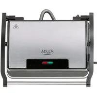 Adler Kontaktgrill Adler AD 3052 Elektrogrill Tischgrill Grill 23x14,5 cm 1200 Watt