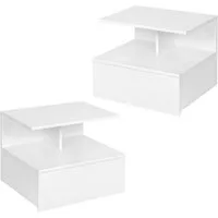 Woltu Nachttisch (2-St., Set), hängend Wandregal mit Schublade
