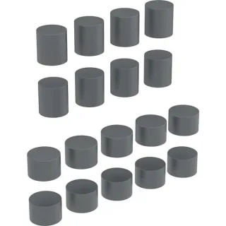 Geberit Set Geberit Dämpfkappen für Fertigbauset Edelstahl, 242205001 242205001
