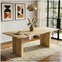 Flieks Esstisch (Länge 140-200/T90/H75 cm, 1-St., 1 Tisch), ausziehbarer Küchentisch rechteckiger Tisch Holzoptik, Eichenfarbe