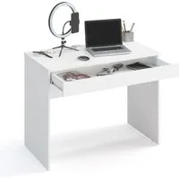 KOMTO Schreibtisch Milan mit 1 Schublade Bürotisch Computertisch Klein Arbeitstisch, Büro PC-Tisch Kinderschreibtisch mit Stauraum 100 x 53 x 76 cm