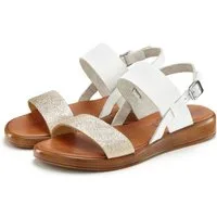 LASCANA Sommerschuh, Riemchensandale, offener Schuh Sandale aus Leder
