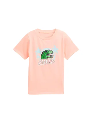 tom tailor kids - T-Shirt mit Wendepailletten soft neon coral - Gr. - 92/98