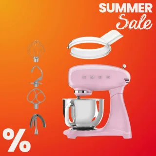 SMEG Küchenmaschine SMF03PKEU- Cadillac Pink 50's Retro-Style
