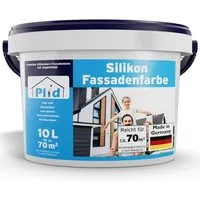 plid Fassadenfarbe Silikon Fassadenfarbe Weiß Außen Matt Außenwandfarbe, Schnelltrocknend