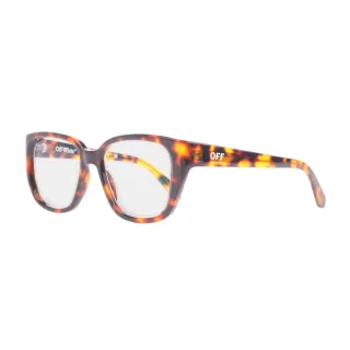 Off White - "Style 63" Quadratischer Rahmen-Brille für Herren/Damen Unisex (Braun/Schwarz)