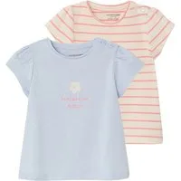 vertbaudet T-Shirt Baby T-Shirts mit Fantasie-Print, Mädchen BASIC 2er-Pack