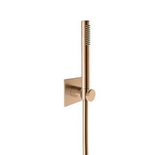 Herzbach Design iX PVD Wannenset 21.914100.2.39 Copper Steel, mit Konushalter, Brauseschlauch 1.600mm