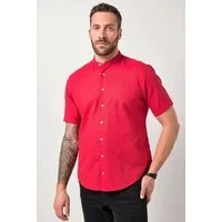 JP1880 Kurzarmhemd Hemd Halbarm Leinenmix Stehkragen Modern Fit