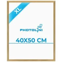 PHOTOLINI Bilderrahmen modern mit bruchsicherem Acrylglas, Holz MDF für Fotos & Poster, für 1 Bilder (1 Einzelrahmen), Posterrahmen 40x50 cm zum Aufhängen