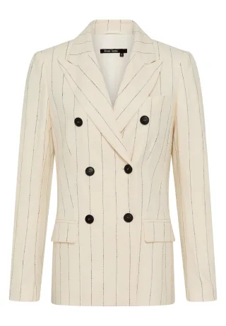 Marc Aurel - Blazer mit Streifenmuster beige varied - Gr. - 36