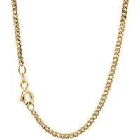 HOPLO Goldkette Goldkette Panzerkette hohl Halskette 2,1mm 42cm 585-14 Karat Gold