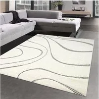 Carpetia Teppich Moderner flauschiger Wellenteppich für Schlafzimmer, rechteckig, Höhe: 15 mm