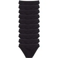 bonprix Slip (Packung, 10-St) bequeme Passform, aus Baumwolle, verschiedene Farben, im 10er Pack