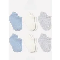 bistyle Sneakersocken (6er Pack) Sneakersocken Babys Jungen Mädchen Babysocken Kurzsocken (Set, 6-Paar, 6er-Pack) Bio-Baumwolle GOTS zertifiziert 0-6 Monate bis 2-3 Jahre