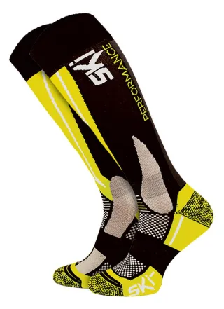 Technische Skisocken | COMODO | Hochleistungs-Kniestrümpfe für Snowboarder | Herren & Damen - Gelb