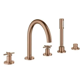 GROHE 5-Loch-Wannen-Kombination Atrio 29408 FMS Kreuz-Griff warm sunset geb., 29408DL0 29408DL0
