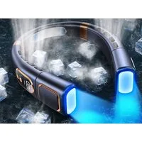 feinlux Mini USB-Ventilator Wandventilator Nackenventilator, 360° Wiederaufladbarer Hals Ventilator USB Tragbare