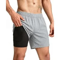 MaaMgic Laufshorts Herren 2-in-1 atmungsaktiv Trainingsshorts Stretch kurz Sporthose (1-tlg)