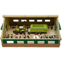 Kids Globe Spielwelt Kids Globe Bauernhof / Kuhstall 1:87, MaÃŸe 24 x 30 cm, Dach