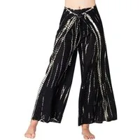 PANASIAM Palazzohose Sunshine Hosenrock im Tie-Dye Design luftige Wickelhose Palazzohose aus natürlicher Viskose Culotte mit weitem Bein für Urlaub Strand Büro