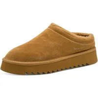 Tamaris Hausschuh, Clogs, Bequemschuh mit Fellimitat-Kragen