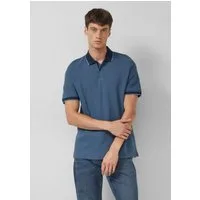s.Oliver Kurzarmshirt Polo-Shirt Strukturiertes Poloshirt aus Baumwolle in Two-Tone-Optik